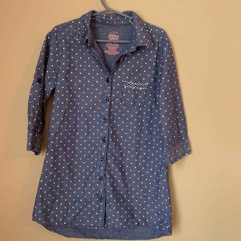 Faded Glory Denim Button Down Dress